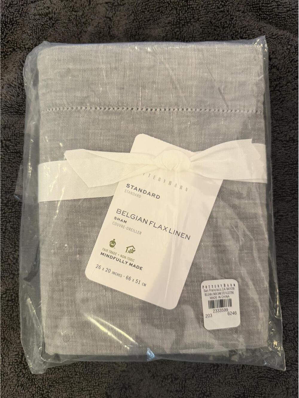 Pottery Barn Standard Classics Belgian Flax Linen Sham Set 26x20 inches - Picture 2 of 3